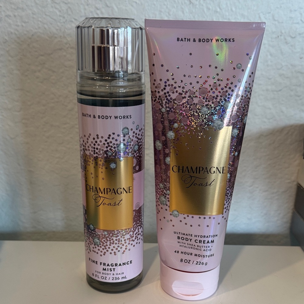 Bath & Body Works Champagne Toast Fragrance Mist and Body Cream